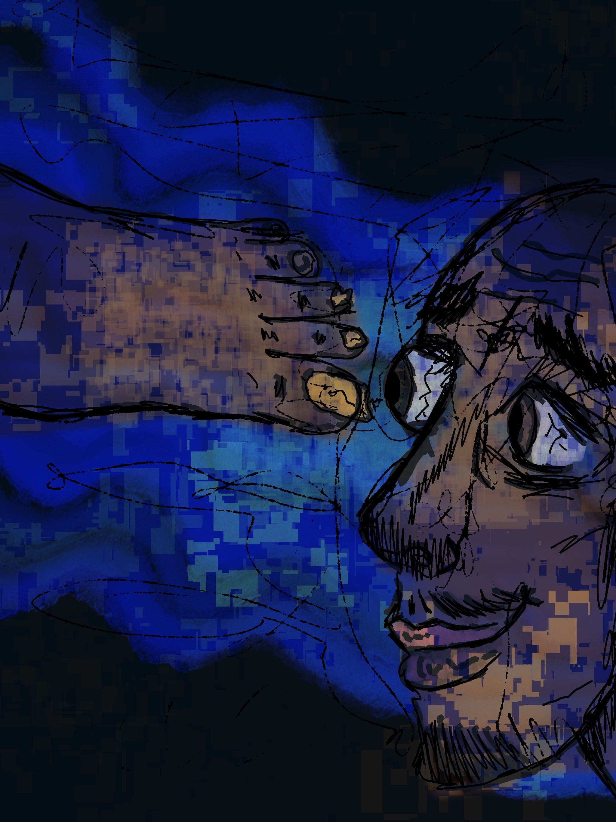 toe coming towards eye in the water slide